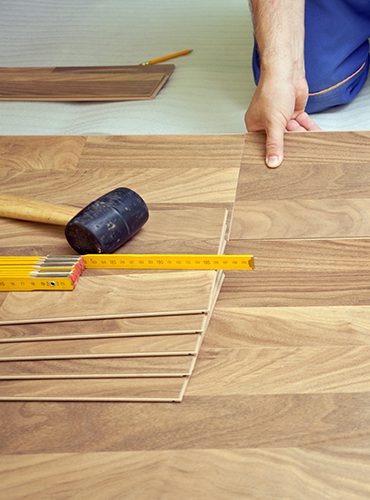 installation of hardwood flooring
